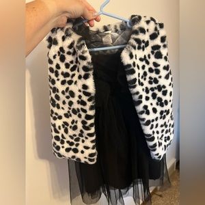Cruella DeVil Costume 5T Dress and Vest